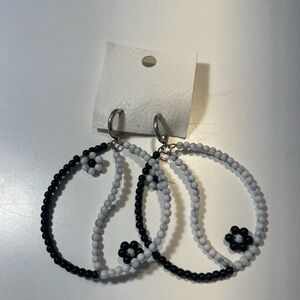 Free People Beaded Yin Yang Earrings